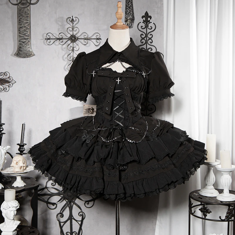 Body line y2k Gothic lolita dress バッスル Lovely and gorgeous