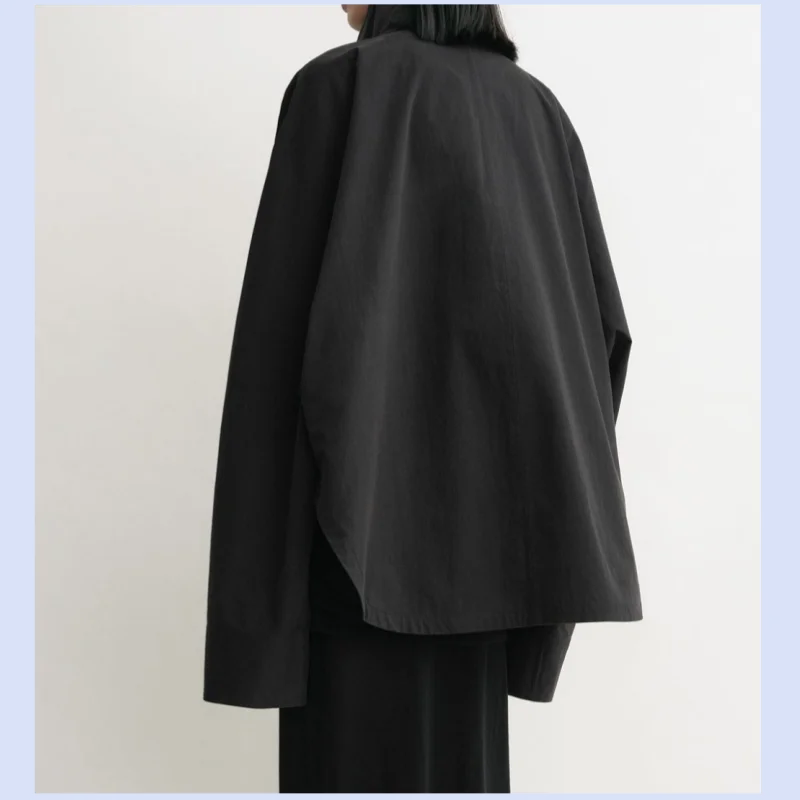 New style women's simple and commuting batwing sleeve high-neck workwear short jacket for autumn and winter 2026