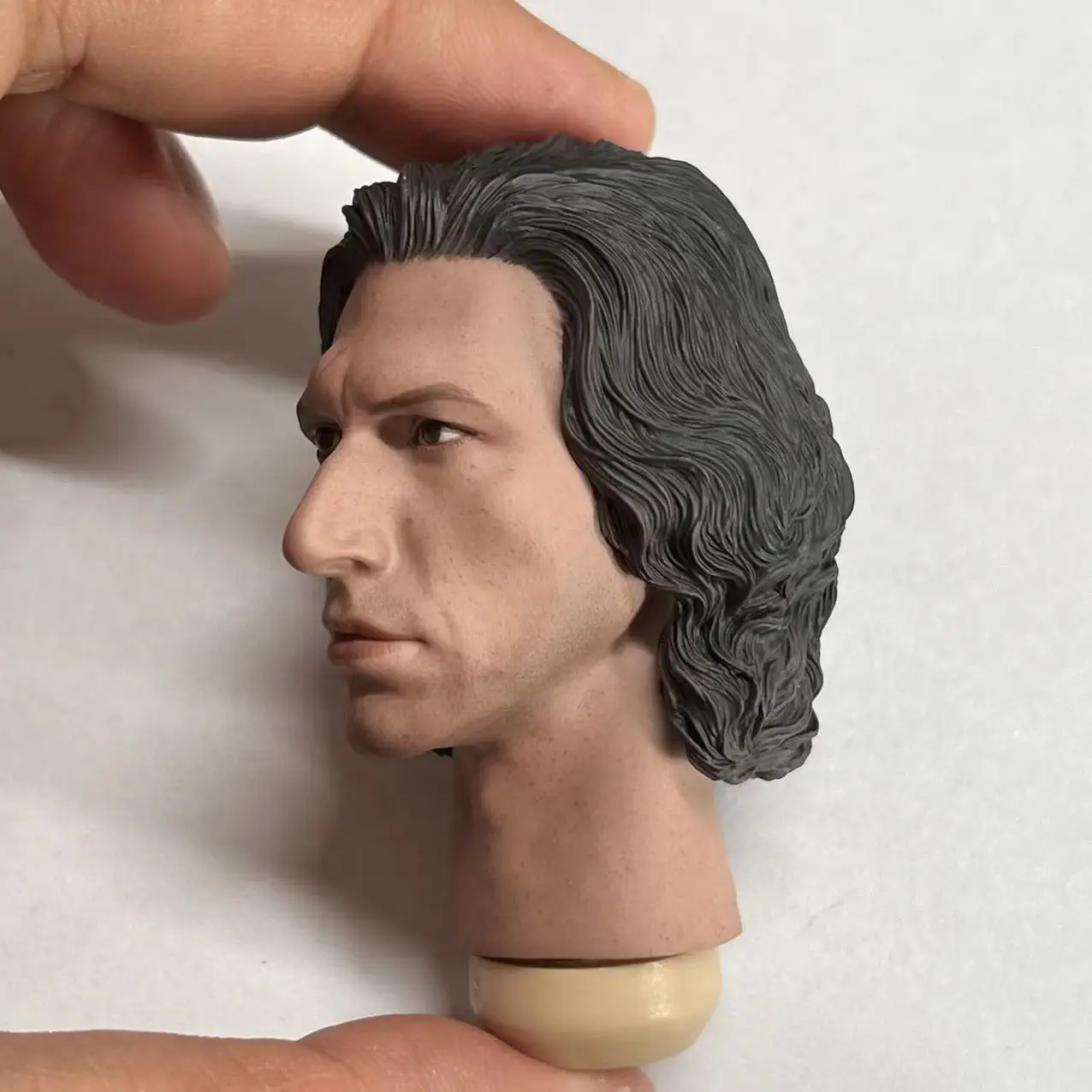 1/6 Kylo Ren Adam Douglas Driver Head Sculpt PVC Male Soldier Head Carving Model Fit 12 inch Action Figure Body