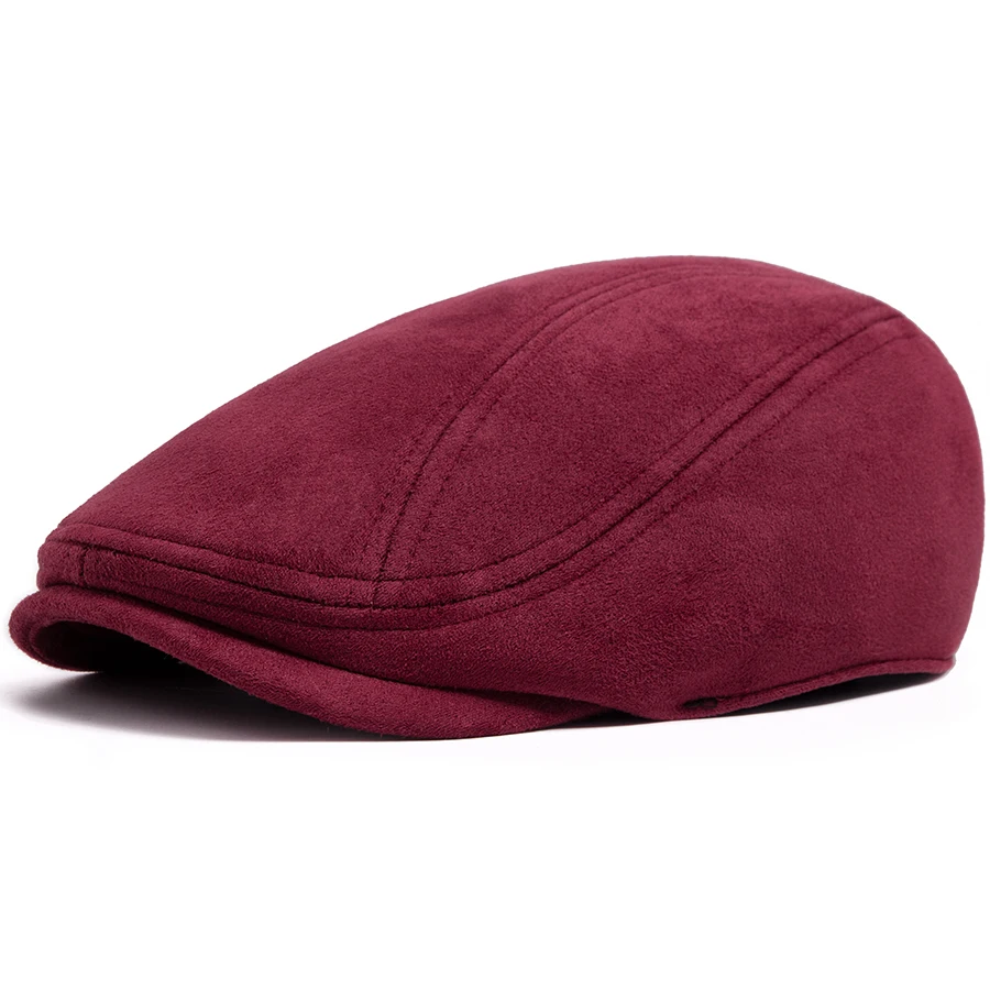 Frauen Baskenmütze Wildleder Einfarbig Modische Hüte Für Frauen Sommer Panama Vintage Zeitungsjunge Mütze Frühling Herbst Casual Weibliche Baskenmütze – Detail 8
