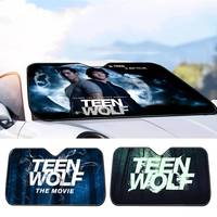T-Teen W-Wolf Logo Car SunShade Car Window Sunshade Sunblock Front Windshield Hood Interior Front Baffle Double Ring Sunshade