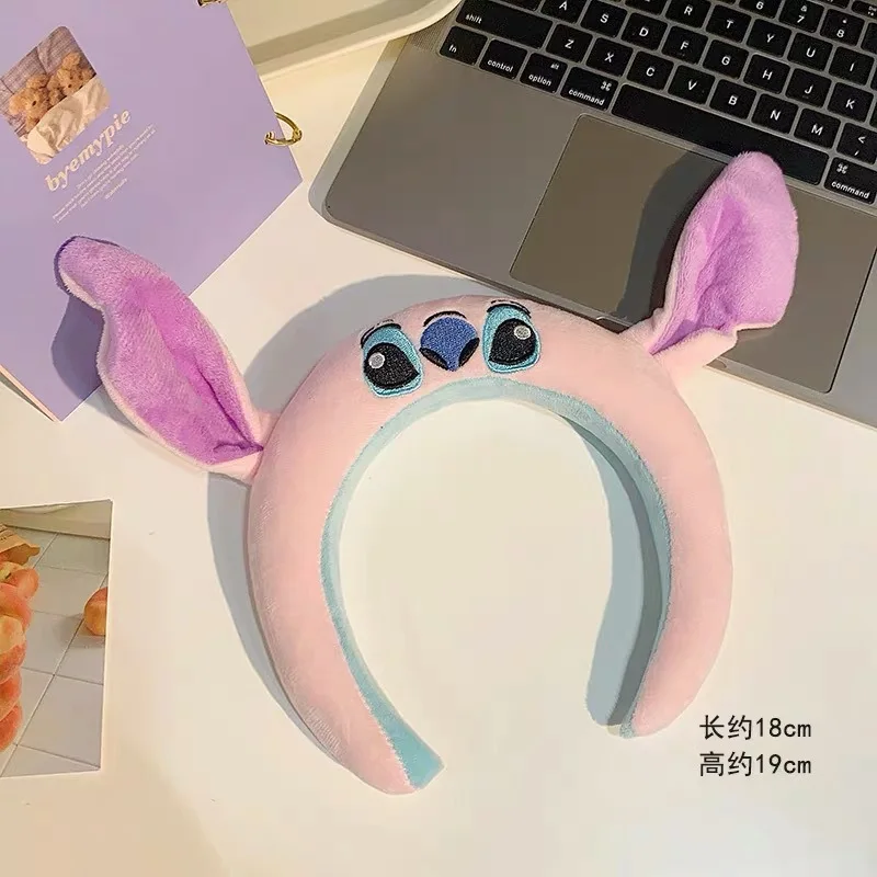 

Disney Winter Autumn Stich Headband Cute Cartoon Funny Headband Decorative Headband Plush Anti-Slip Headband Girls Party Gift