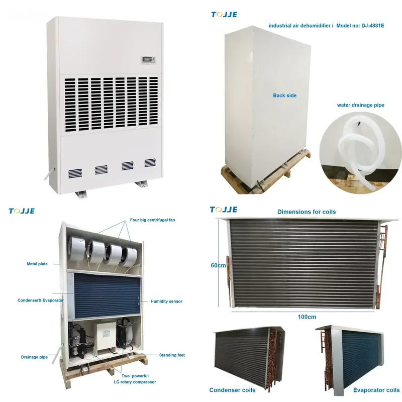 Automatic R410A Refrigeration Air Drying Industrial Dehumidifier 20kg/H Factory Price