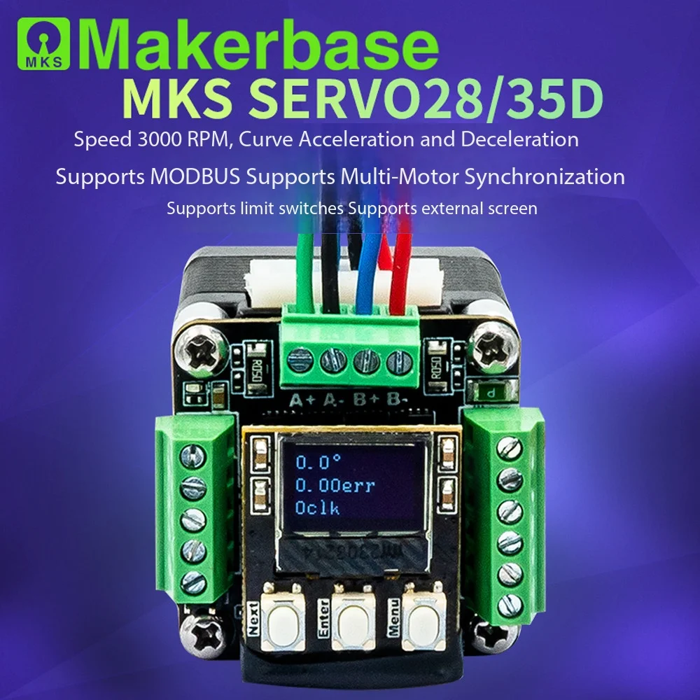 MKS SERVO28D/35D 28/35 Closed-loop Stepper Motor Driver RS485/CAN MODBUS FOC