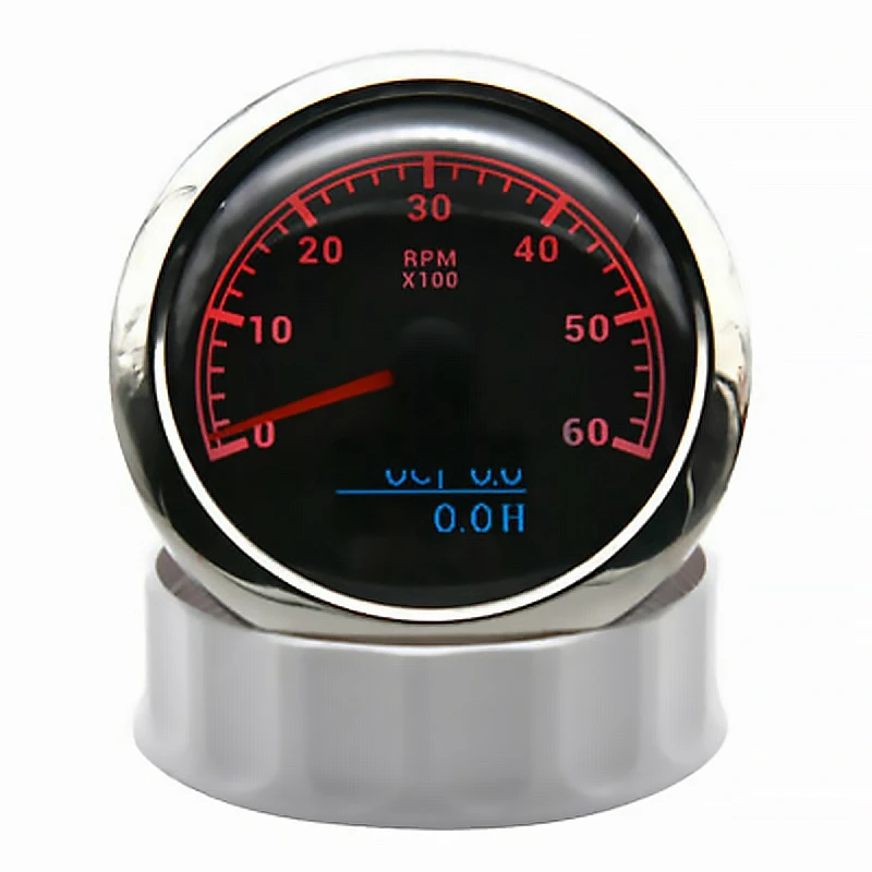 85Mm 3 In1 Marine Multi-Function Tachometer 0-6000 RPM Tachometer With Water Temperature And Oil Pressure