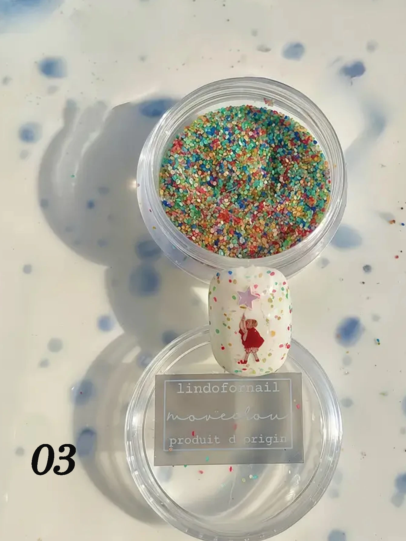 SJP Dopamine Suiker Glitter - Japanse en Koreaanse stijl Nail Art Supplies, Candy Color Mix Rechthoekige Shakers voor DIY-manicure, Fe