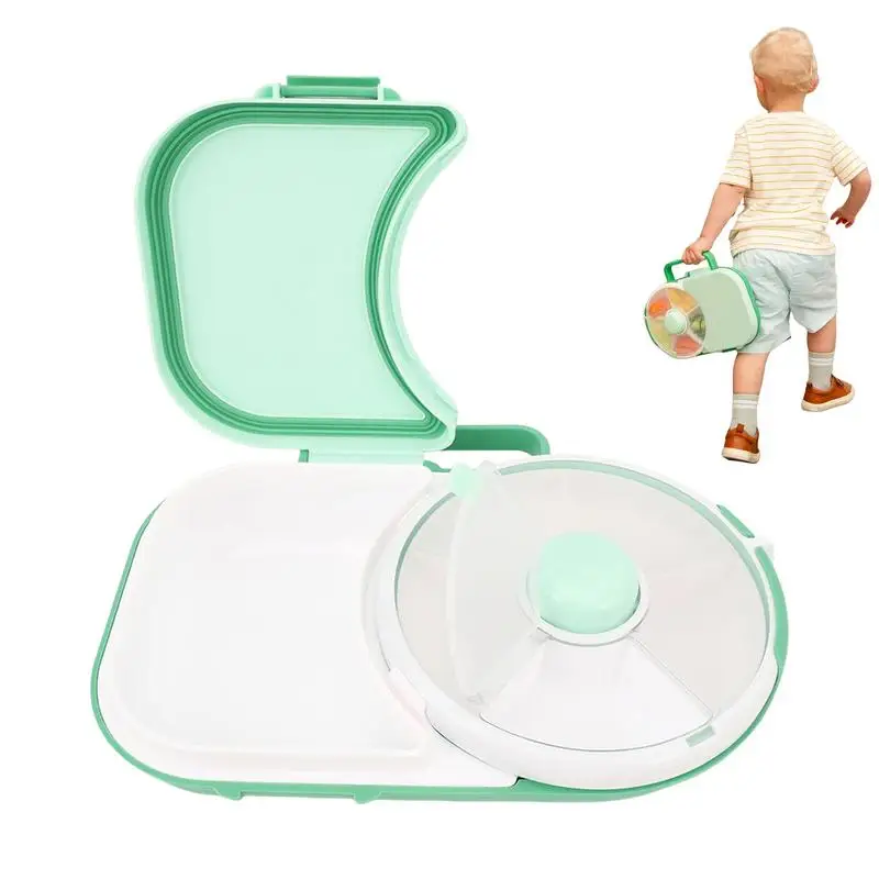 Food Container With Small Snack Spinner For Kids Portable Lunch Box Children Lunchbox Portable Lunch Container Kitchen Accessory