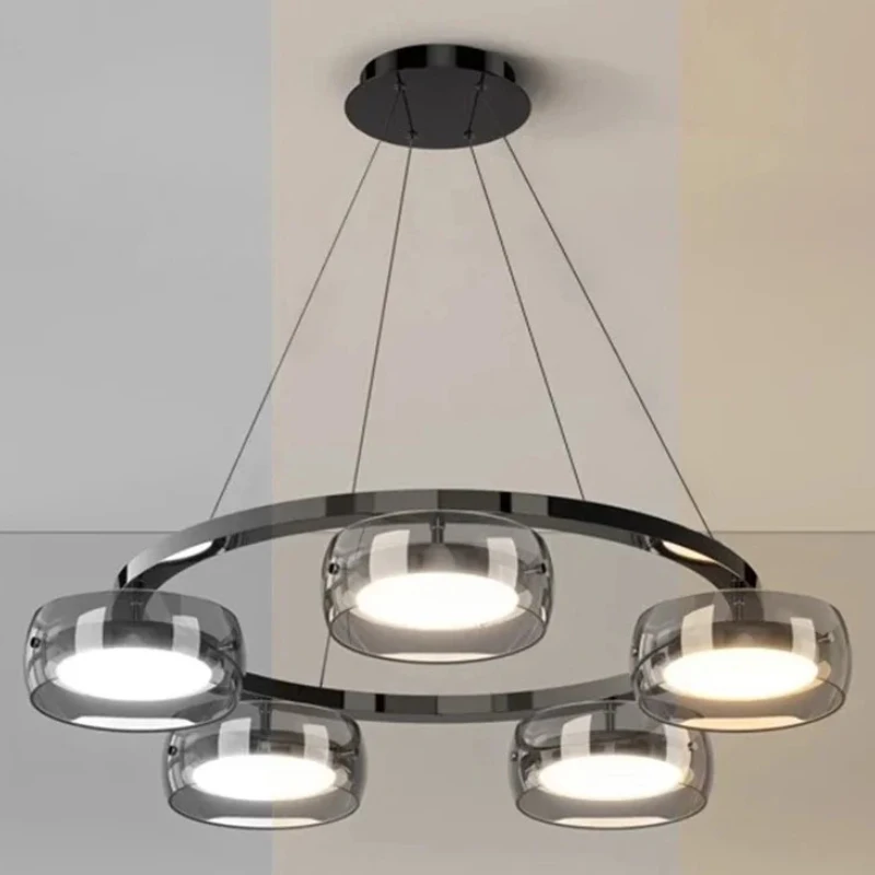 Modern LED Glass Pendant Lamp for Living Room Bedroom Kitchen Facility Restaurant Chandelier Designer Lighting Suspension Design