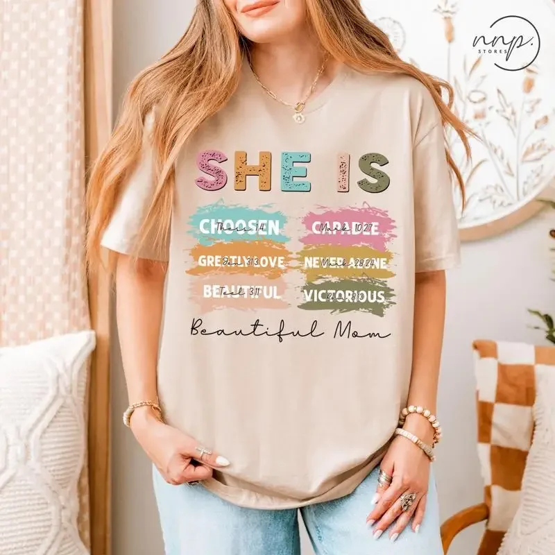 She Is Mom Mothers Day T Shirt Blessed Life Mother'S For