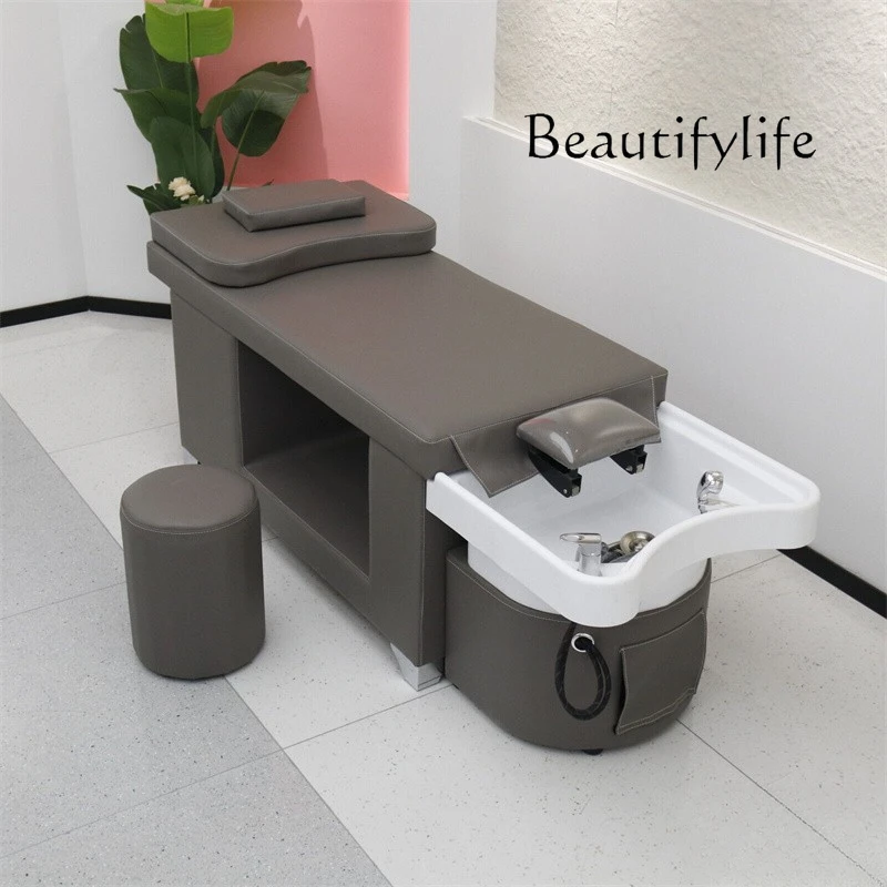 Barber Shop Ceramic Basin Shampoo Chair for Hair Salon Hair Salon Thai Massage Bed Flushing Bed