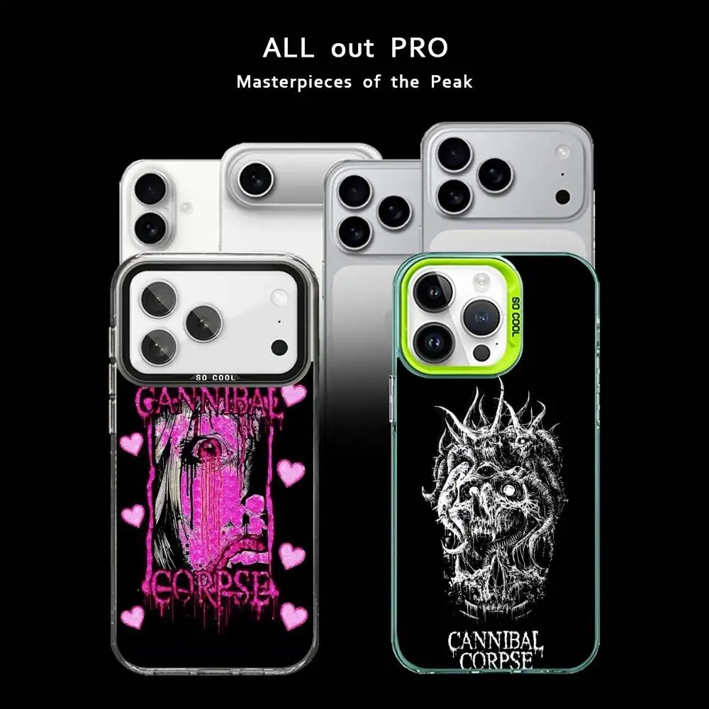 

Cannibal C-Corpse Rock Band Phone Case For iPhone17,16,15,14,13,12,11 Pro Max Blcak Matte Shockproof Cover