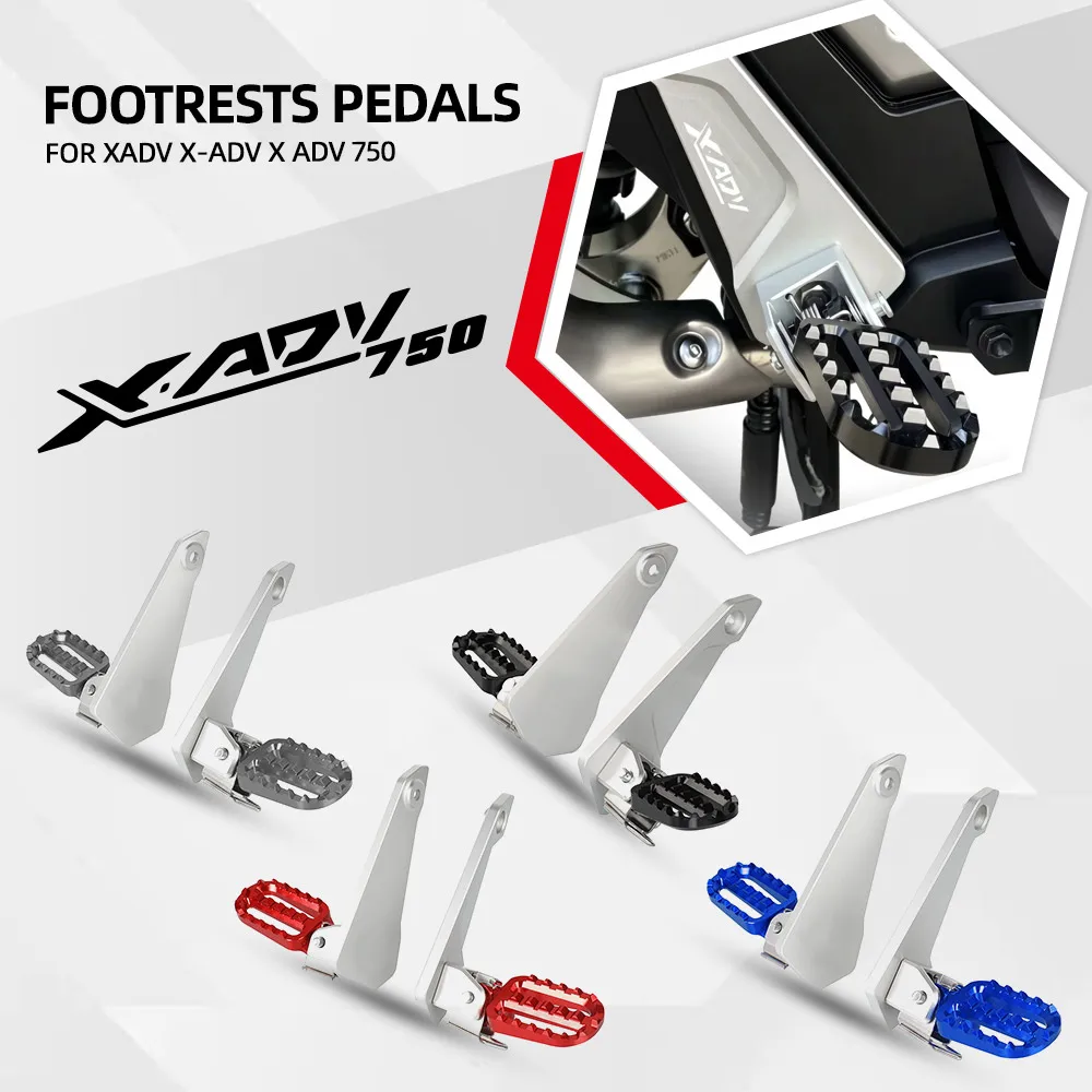 For HONDA X-ADV 750 2025 Driver Off-roading Foot Pegs XADV 750 2021-2024 Motorcycle Passenger Rear Pedal Fold Footrest Footpegs