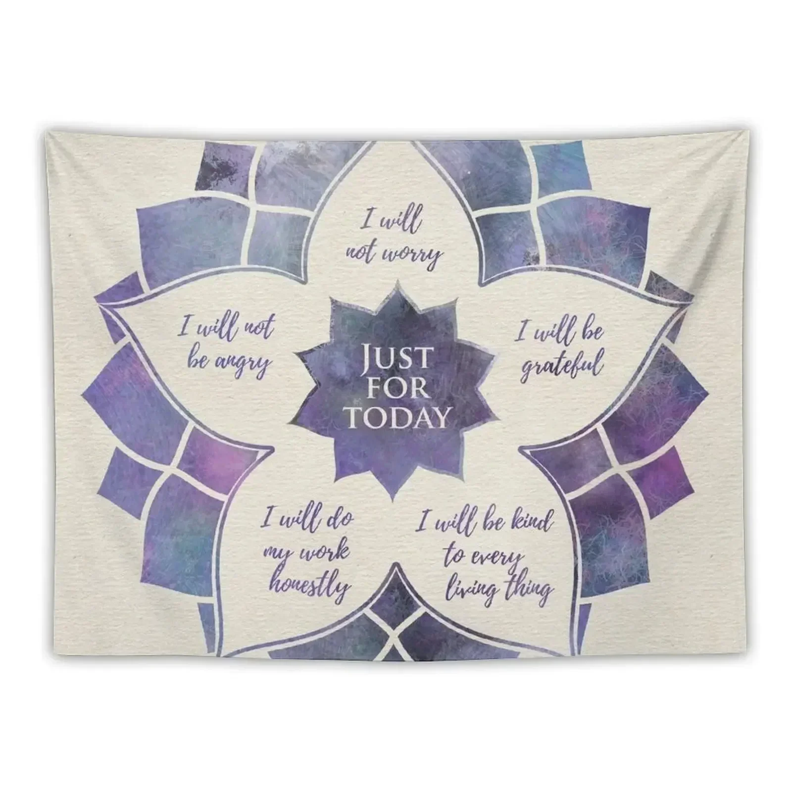 Reiki Principles - Reiki Precepts Tapestry Room Decore Aesthetic Room Design Tapestry