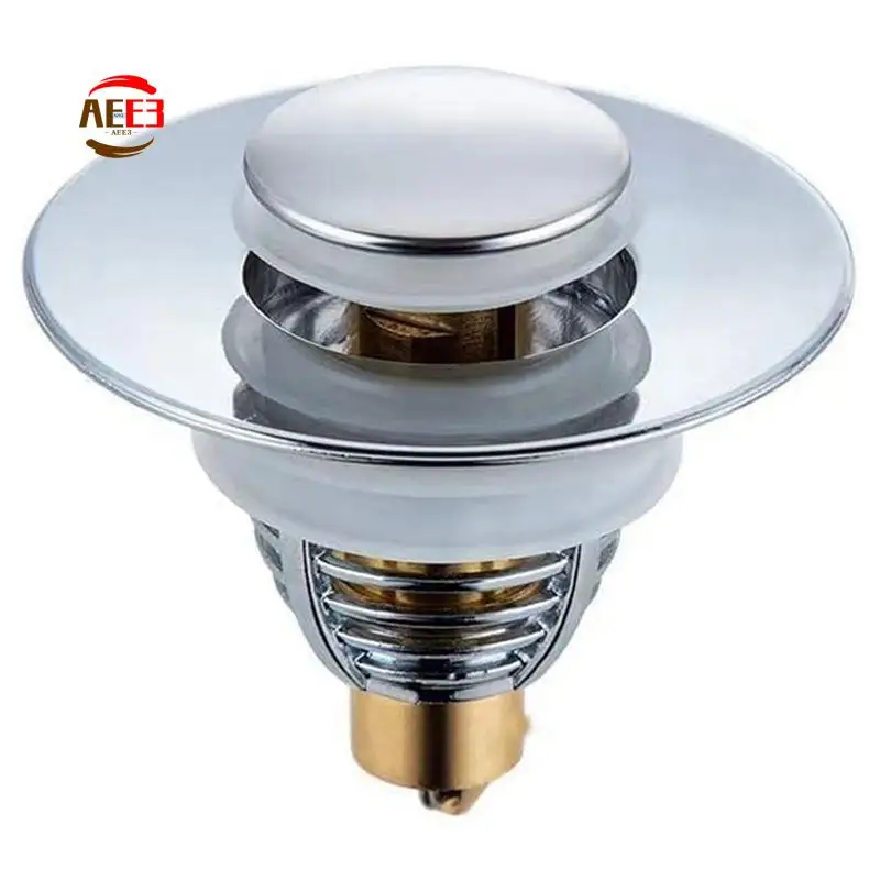 

AEE3-Tub Drain Stainless Steel Sink Cover Sink Cover -Up Universal Odor Resistant Sink Drain With Silicone Gasket