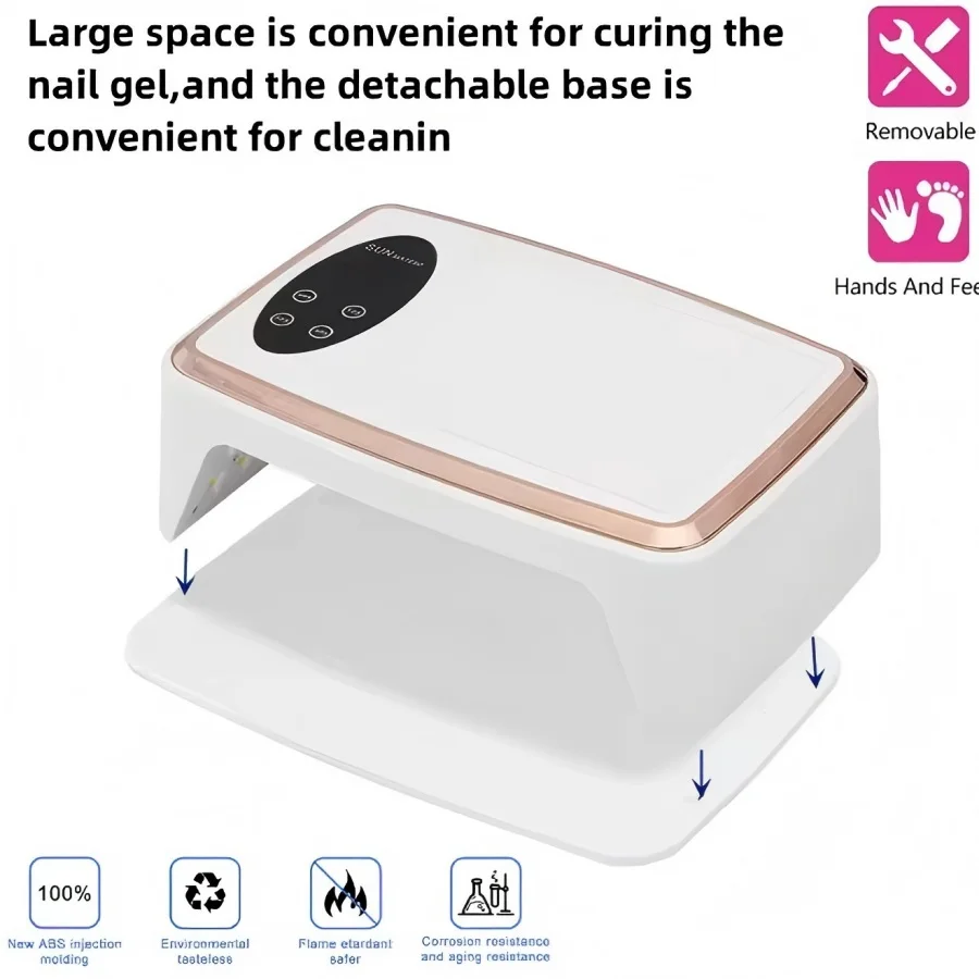 90 LEDS Nail Dryer LED Nail Lamp UV Lamp for Curing All Gel Nail Polish Motion Sensing Manicure Pedicure Salon Tool Big Space