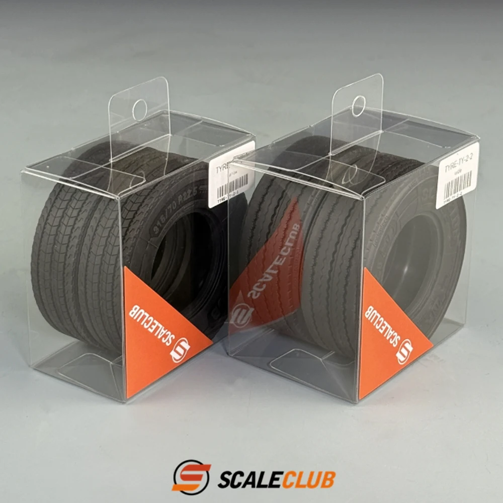 SCALECLUB نموذج 1 زوج من الإطارات المطاطية واسعة وضيقة لـ Tamiya 1/14 اليورو شاحنة سحب أجزاء لعبة مجسمة