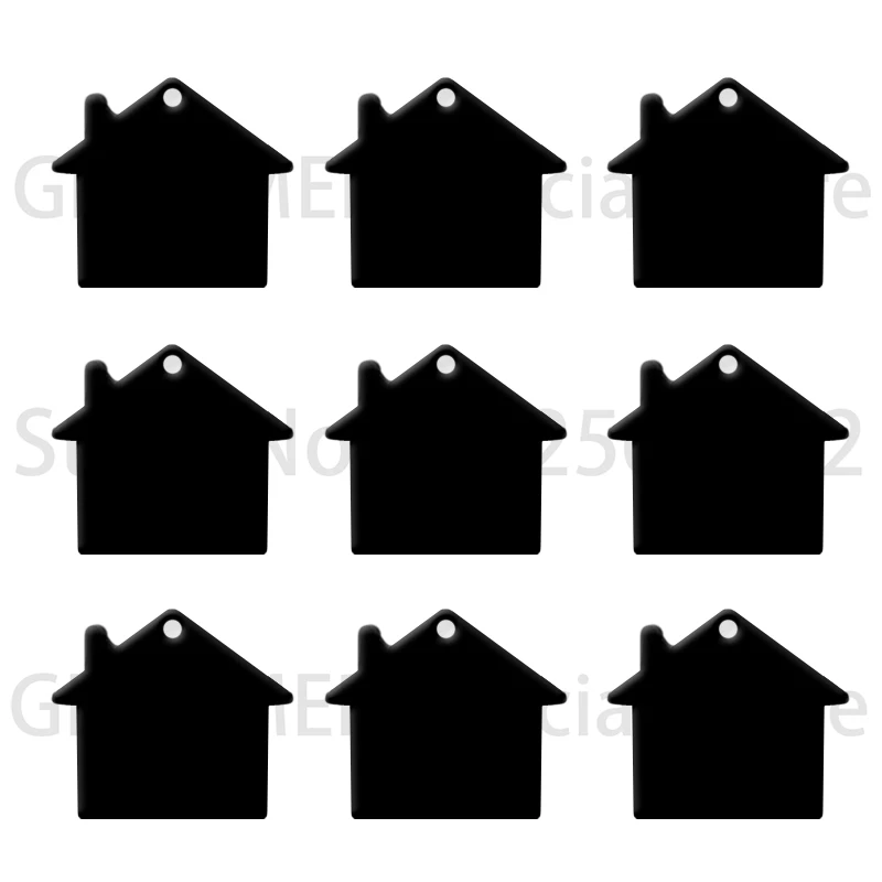 GEKTIMER 100 Piece Pet ID Tag Aluminum House-Shaped 10