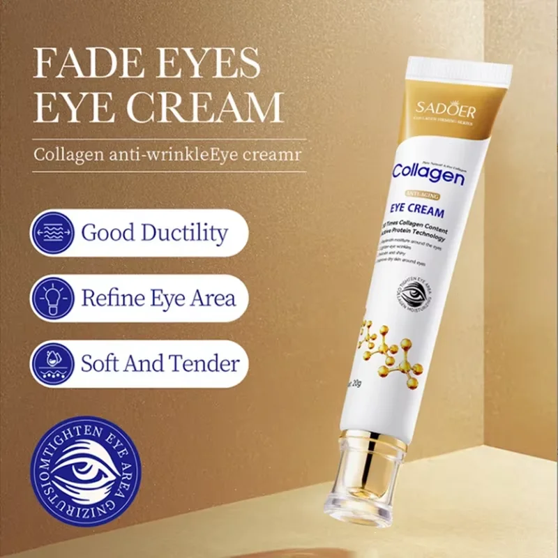 Instant Eye Bag Removal Cream Collagen Anti-Wrinkle Fade Fine Lines Anti Dark Circle Firming Skin Puffiness Brighten Eye Care