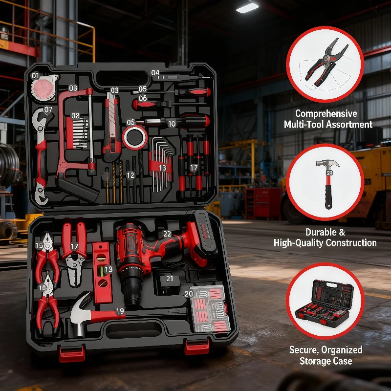 

Professional Hand Tool Kit Tool Set Socket Set Mechanic Tools Multi Tool Case Automotive Car Repair DIY Werkzeug Tools Set