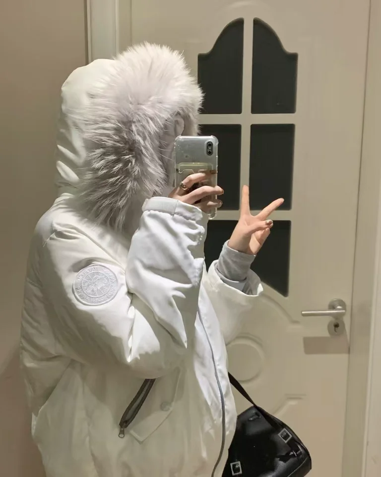 

American Vintage Furry Collar Parka Jacket Women Winter Thick Warm Cotton Coat Oversize Hoodie Outerwear Korean Fashion Trend