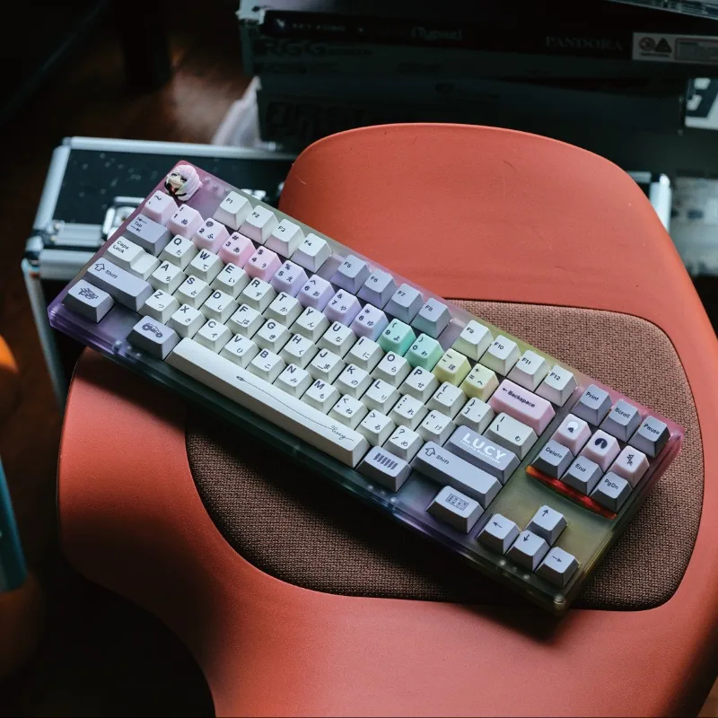 Keyboard Science Lucy R2 PBT Keycaps Custom Japanese People Cherry Profile Key Cap Cute Hiragana Cartoon Anime Point Keycap