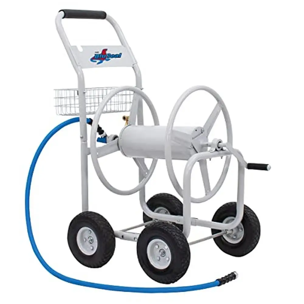 Steel Hose Reel Cart 400ft Capacity 3/4