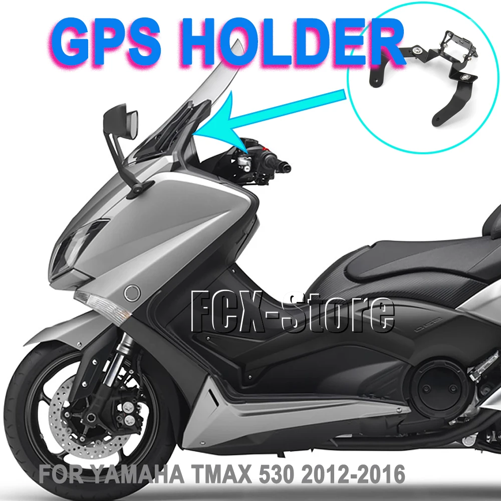 Motorcycle Accessories Windscren Bracket Mount Smartphone GPS Holder For YAMAHA TMAX 530 T-MAX 530 2012 2013 2014 2015 2016