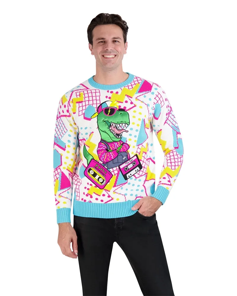 

Men's Xmas Festive Ugly Christmas Sweater Clothes Holiday Party PullOver Sweatshirts Funny Santa Claus Pattern Tracksuit Top