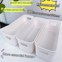 Multi Functional Plastic Storage Box Universal Phone Case Storage Stationery Cosmetics Storage Basket  Dormitory Finishing Shelf