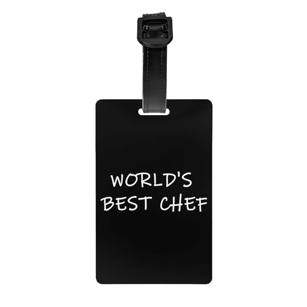 

World's Best Chef Luggage Tag for Travel Suitcase Privacy Cover ID Label