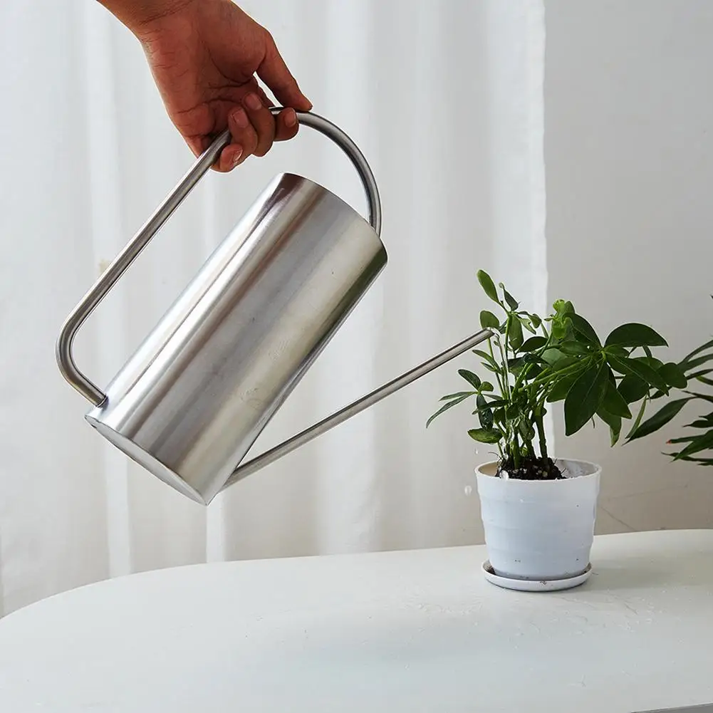 1pcs 50 Oz/1500 Ml Watering Can Pot With Long Spout Rustproof Stainless Steel Houseplant Watering Can For Indoor Plants Bonsai