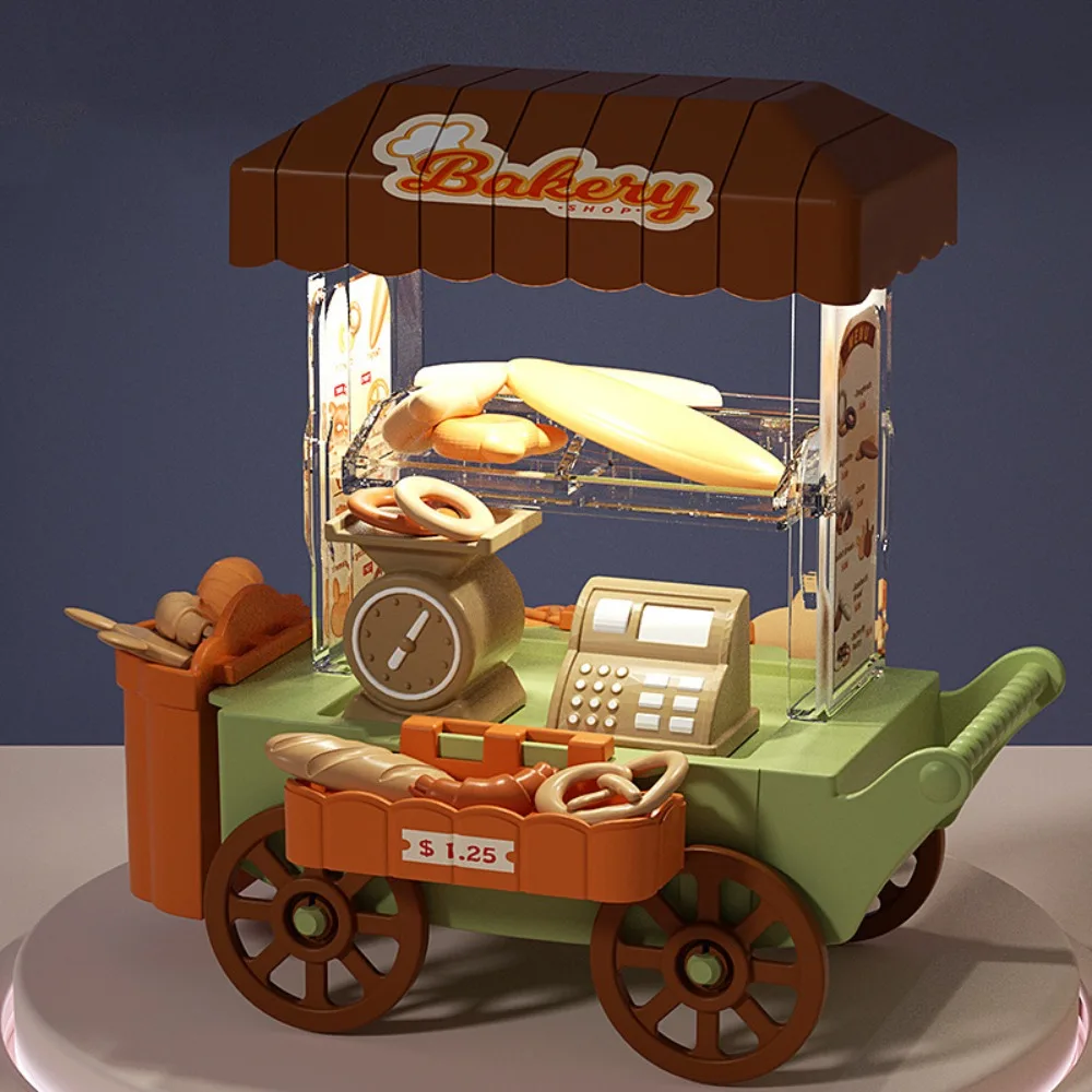 Dessert Stand Ice Cream Truck Toy Luminous DIY Mini Bread Truck Mini Colorful Children's Food Stand Truck Toy Children