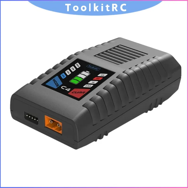 

ToolkitRC C4 50W Easy-to-Use AC Charger with XT60, Wide Compatibility for 2-4S Lipo & 5-8S NiMH RC Batteries