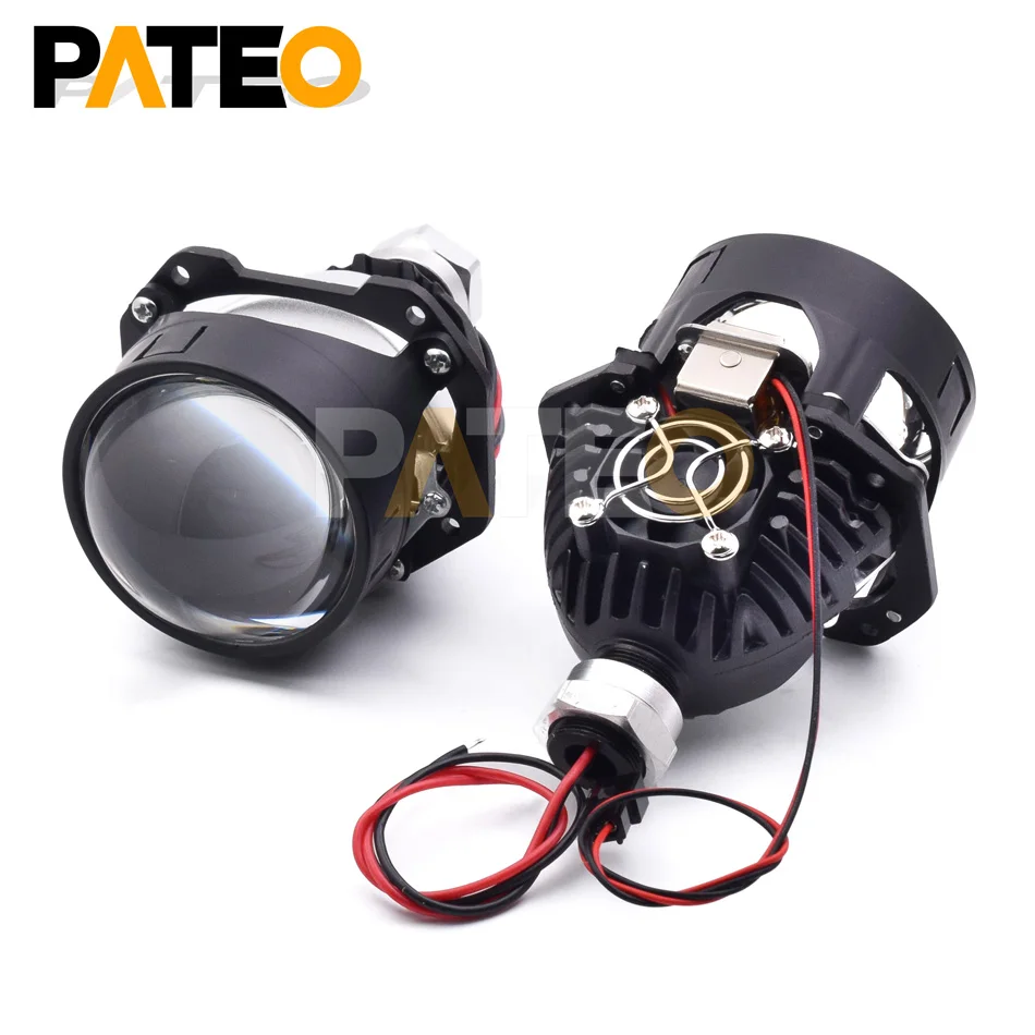 

40W 2.5 inch bi led Lens for H1 H4 H7 9005/9006 H11 Socket Car Headlight Retrofit Upgrade Full Kit with Gatling Masks Shrouds