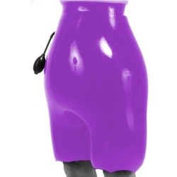 100% Latex Rubber Inflatable shorts pants Purple Sexy customization Cosplay