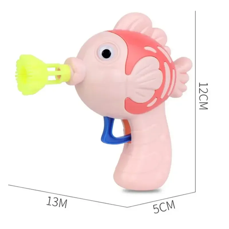 1Pc Cute Fish Soap Water Bubble Gun Bubble Blower Machine Toy for Kids Children Manual Gun Blower Bubble Machine Games for Kids