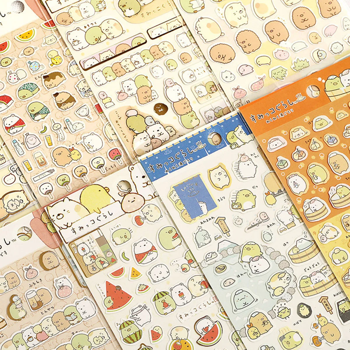 Kawaii Hot Stamping Cartoon Animal Watermelon Stickers Scrapbooking DIY Journaling Stationery Diary DIY Stickers