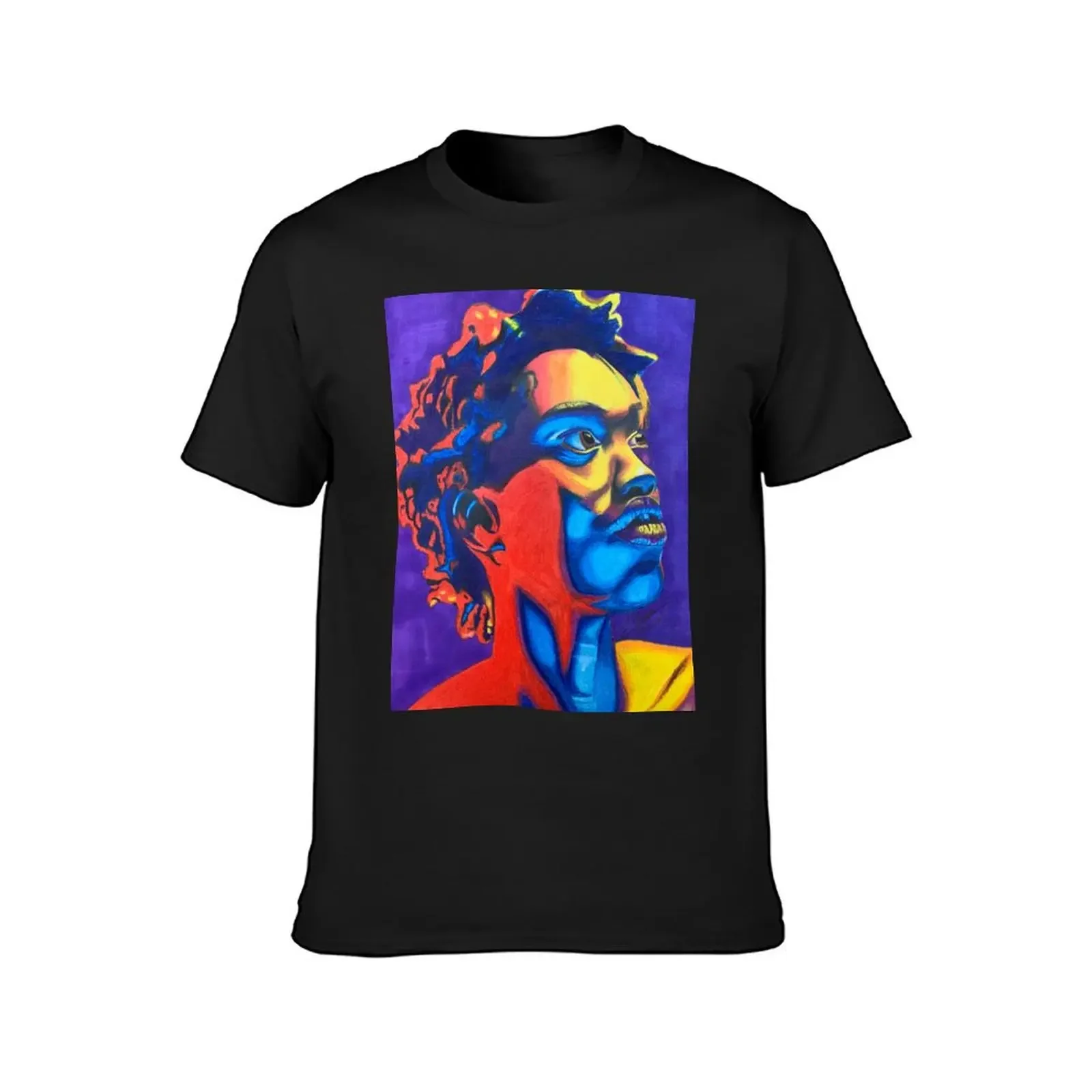 Neon Portrait T-Shirt oversized t shirt plus size clothes shirts graphic tee quick-drying tee shirts for men