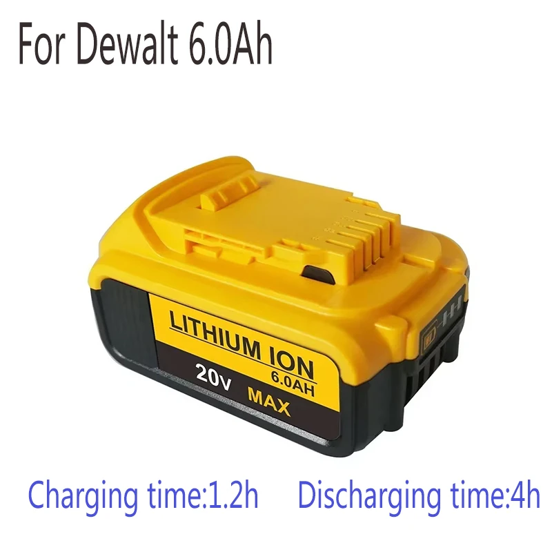 

18V Battery 6.0Ah DCB200 DCB184 DCB181 Replacement Li-ion Battery for DeWalt MAX XR power tool 6000mAh lithium Batteries