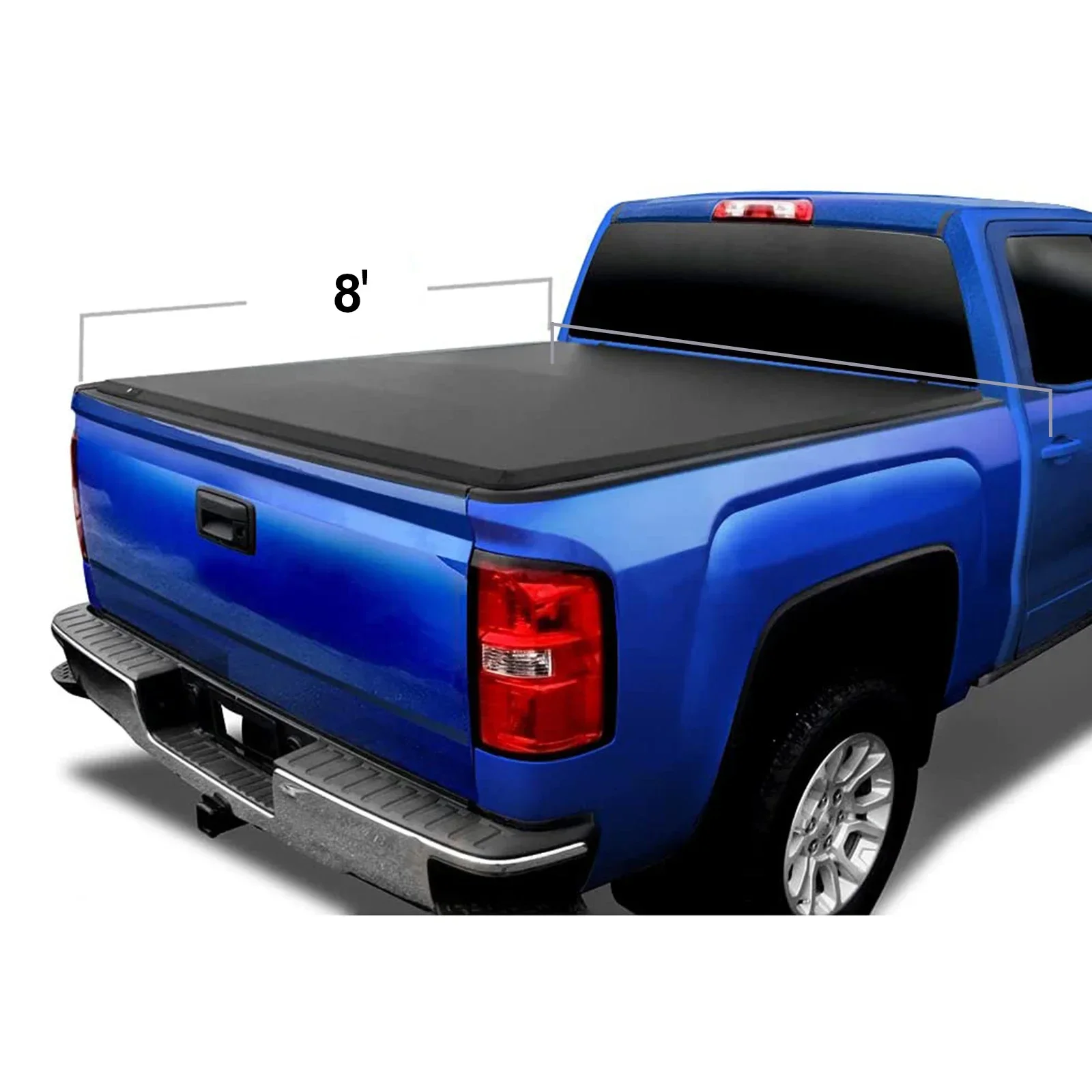 High quality Pickup Soft Tri Fold tonneau Cover truck bed cover for Toyota Hilux Vigo Revo Rocco Tundra