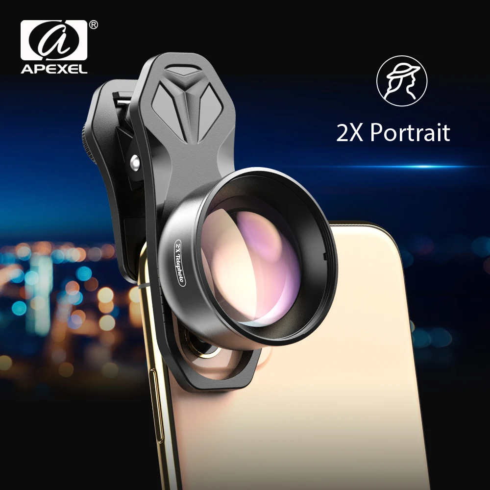 APEXEL 2X Portrait telescope lens professional  telephoto zoom +CPL star filter for iPhone Samsung all smartphone drop-shipping