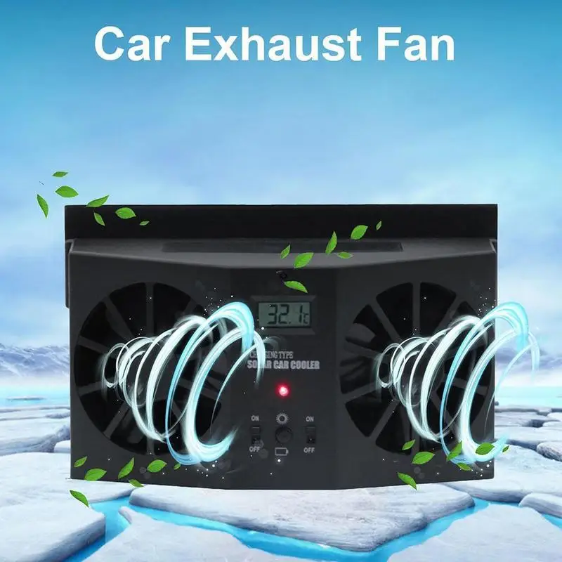 Solar Sun Power Car Auto Air Vent Cool Fan Portable Cooler Car Auto Air Vent Cool Cooling System Car Cooler