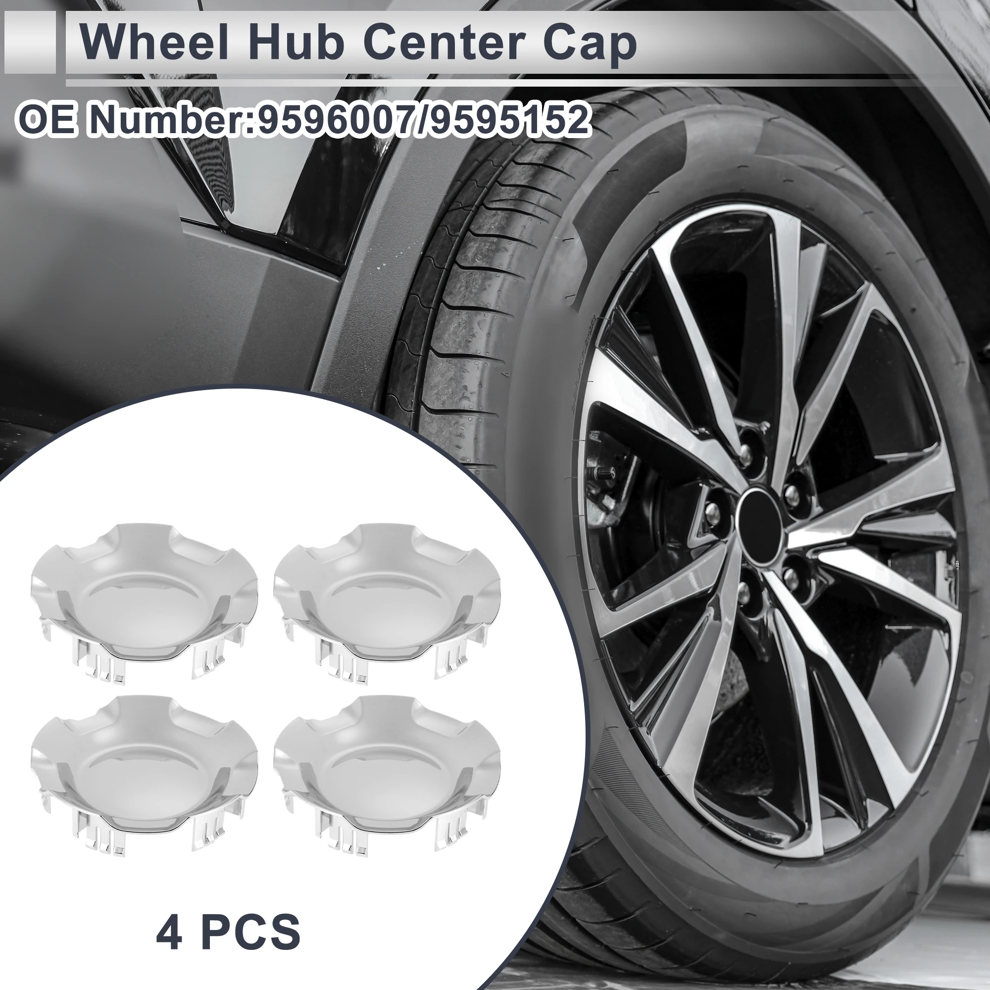 

UXCELL серебристого цвета, центральная крышка ступицы колеса для Chevrolet Silverado 1500 2007-2013, No 9596007/9595152, 6 наконечников, 4 шт.