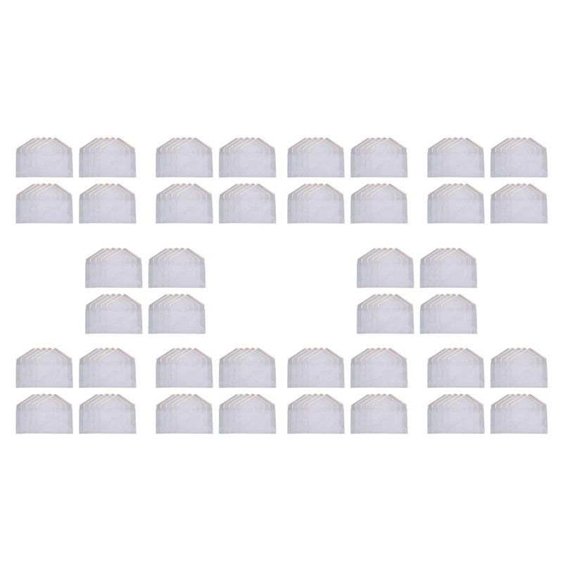 

200Pcs Hot Stamping Printing Paper Envelope Transparent Paper Envelope Wedding Letter Invitation Anniversary Rosegold