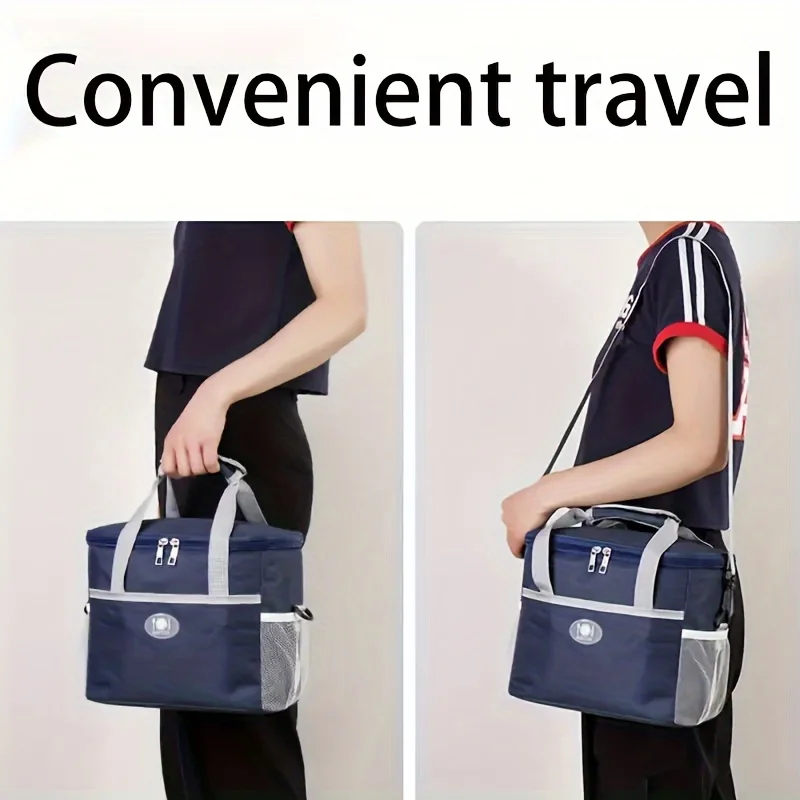 أكسفورد القماش حقيبة حمل الغداء حقيبة التخزين سميكة حقيبة كتف للمدرسة مكتب المطبخ تخزين المنزل منظمة الملحقات