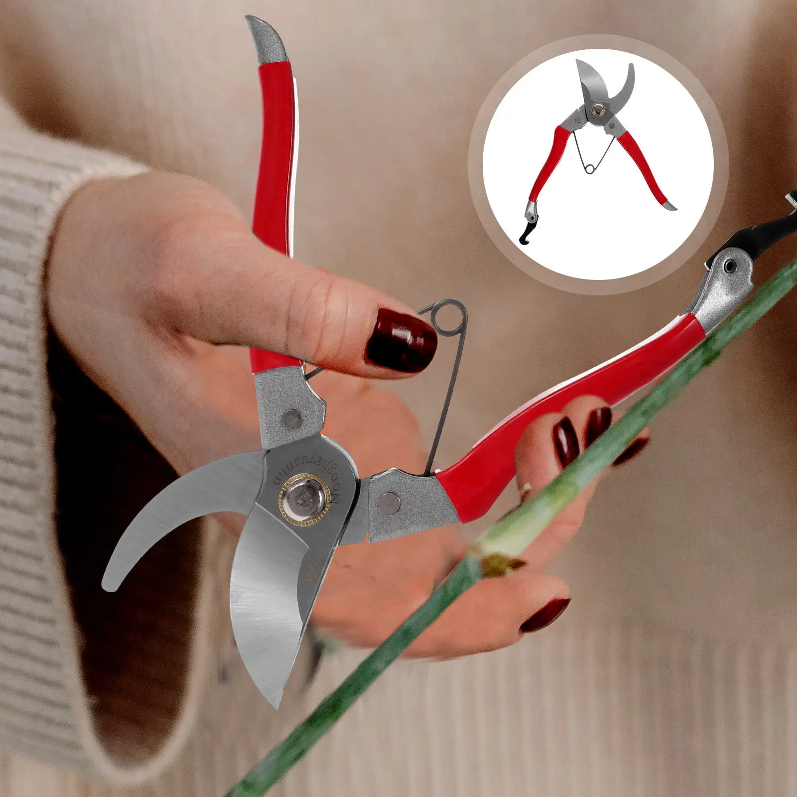 

Садовые ножницы из высокопрочной стали с защитой от ржавчины для обрезки веток, фруктов и овощей, эффективные, с эргономичной ручкой