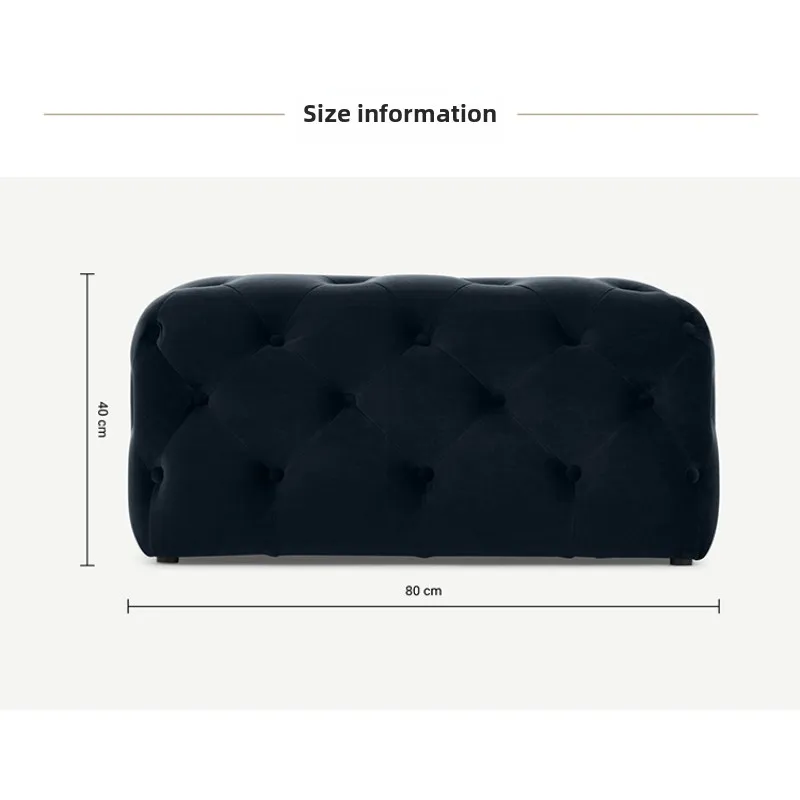 Modern Cloakroom Sofa Stool Nordic Stool Luxury Home Changing Stool Square