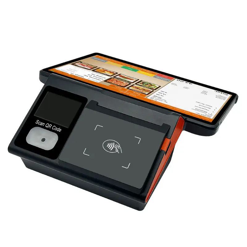 Munti Function 11 inch Android 12 POS Terminal with 80mm Printer Loyverse Desktop POS 4G WIFI BT Connection 2D Cash Register