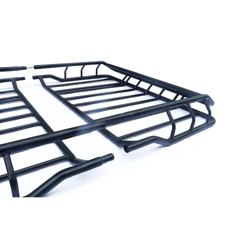 

Best SellingCamping Accessories Durable Iron Material Roof Mount Car Roof Rack Black Cargo Rooftop BasketHigh Quality