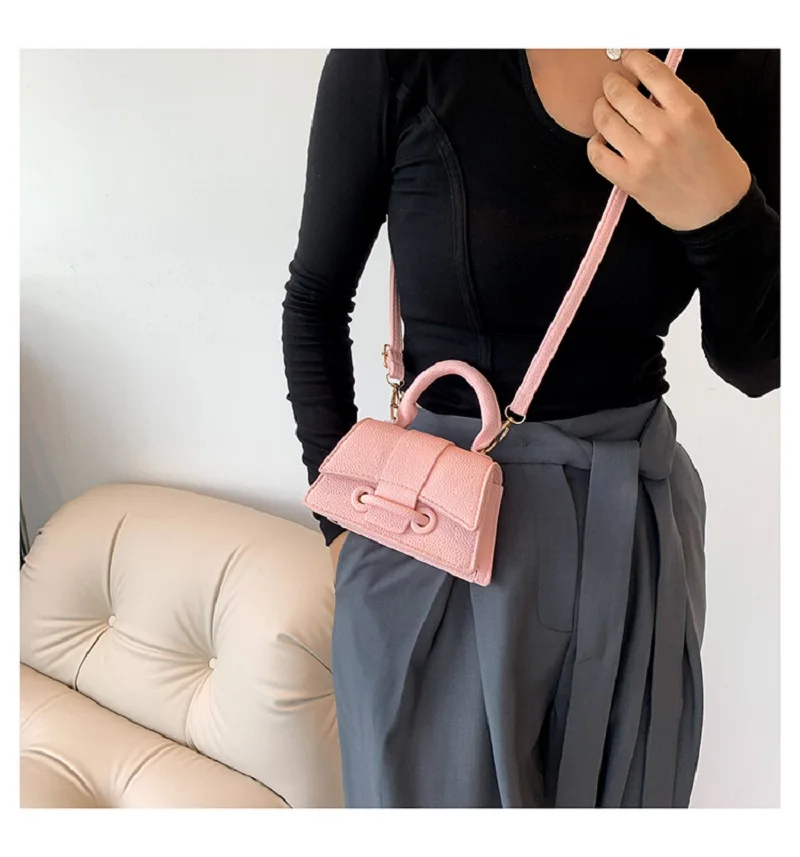 New Fashion Women Bag PU Leather Mini Ladies Purses Handbag Single Shoulder Crossbody Small Square Bag Trend Designer